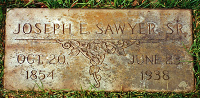 Joe Sawyer, Sr. - Gravestone